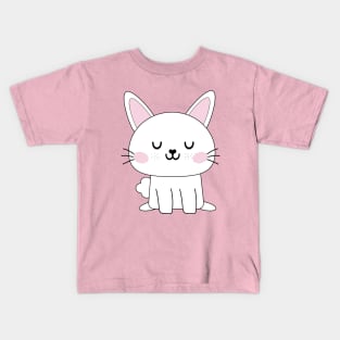 Cute White Bunny Kids T-Shirt